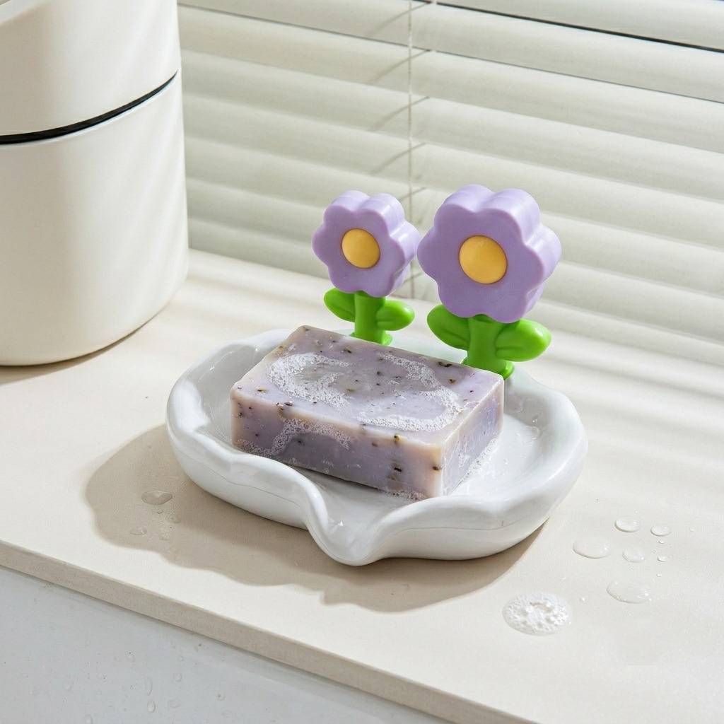 Flower Design Soap Case Holder